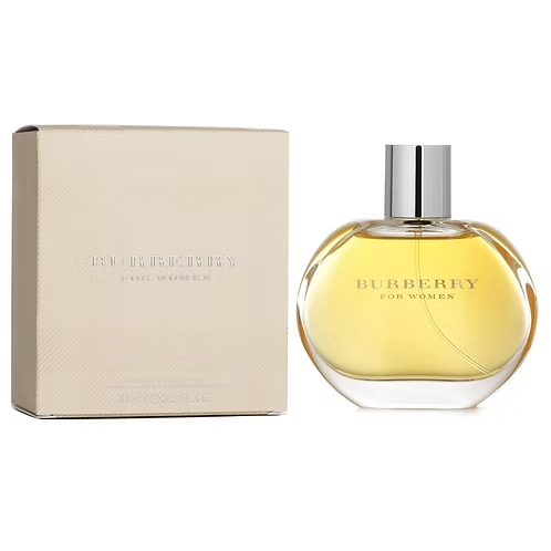 Burberry Goddess fragrance bottle and box, a gourmand aromatic fragrance for women.