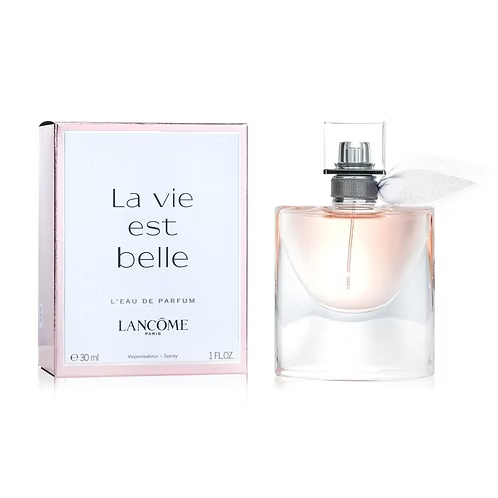 LANCOME - La Vie Est Belle l'Eau De Parfum Spray bottle and box, a gourmand aromatic fragrance for women.