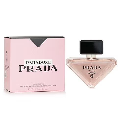 PRADA - Paradoxe Eau De Parfum Spray perfume bottle with a golden Black and elegant design