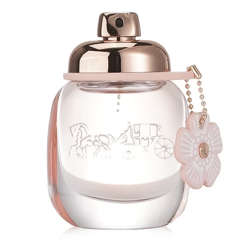 Coach Floral Eau De Parfum spray bottle and box, a gourmand aromatic fragrance for women.